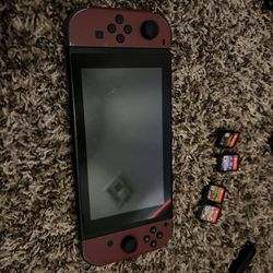 nitendo switch with 4 games