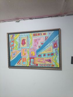 It is a pacosoes painting by a famous folk artist Rodger kipp