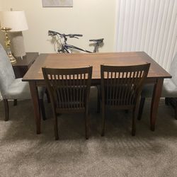 Dining Table, 4 Chairs  and 1 Bench