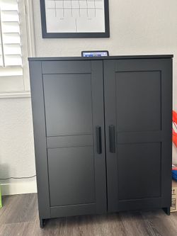 Black Cabinet With Shelves