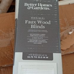 33x64 Faux Wood Blinds