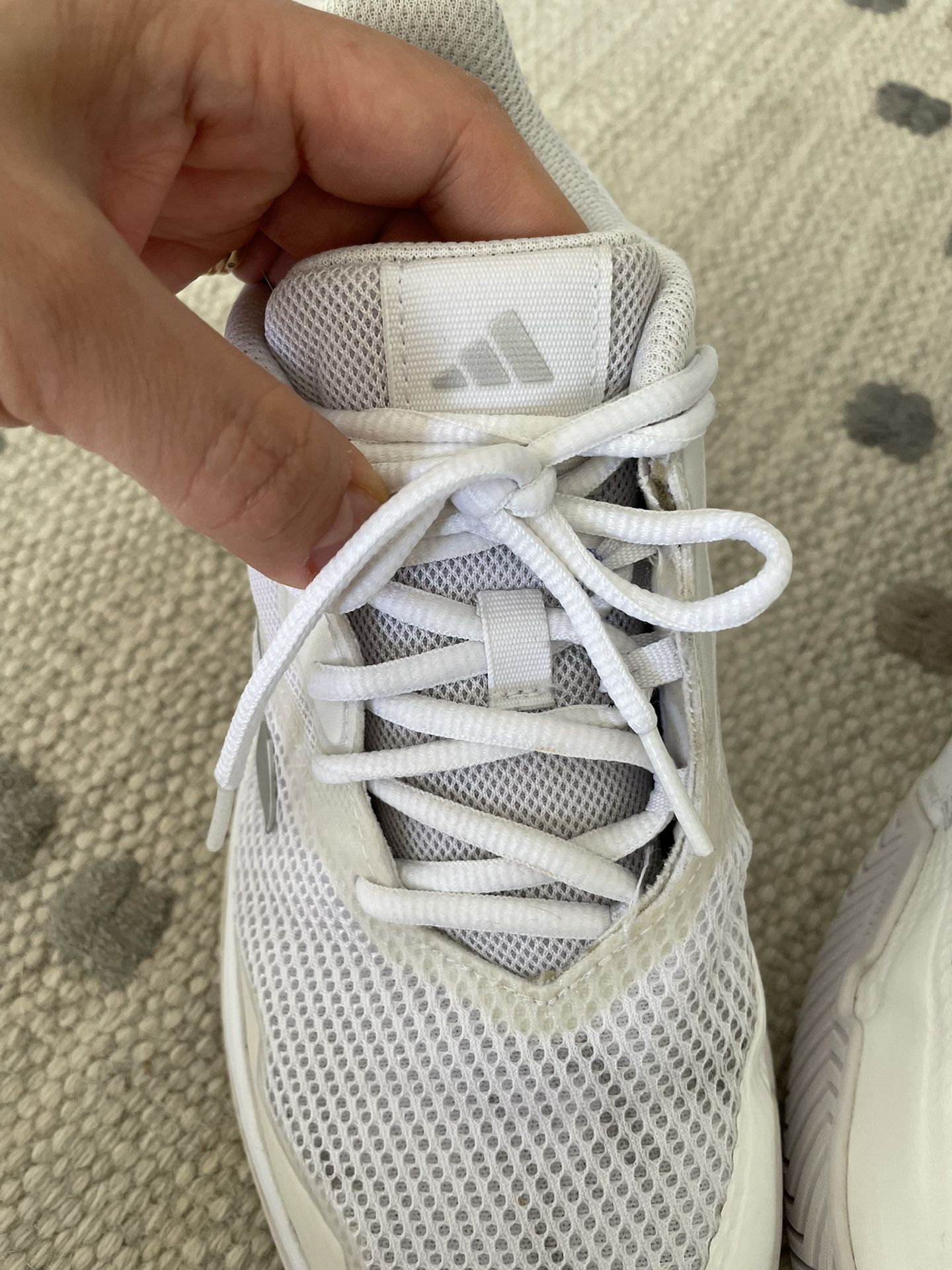 Adidas CourtJam Control Sneakers Women's US 7 White Tennis Shoes