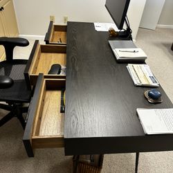 Wood Desk $199 55W 24D 29.5H & Chair $150