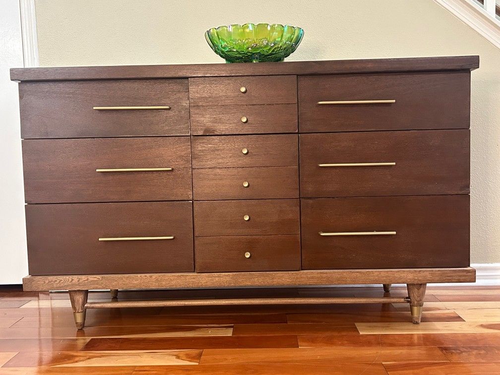 WOW! Gorgeous refinished MCM dresser / chest -- Great shape! 

