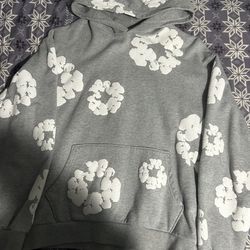 Grey denim tears hoodie