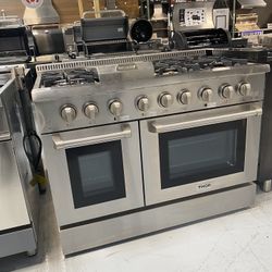 Stainless Steel 48” Professional Dual Fuel Range 