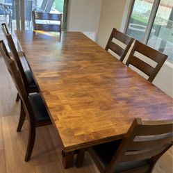 I’m Selling A Solid Wood Kitchen Table With Leaf Insert & 6 Chairs