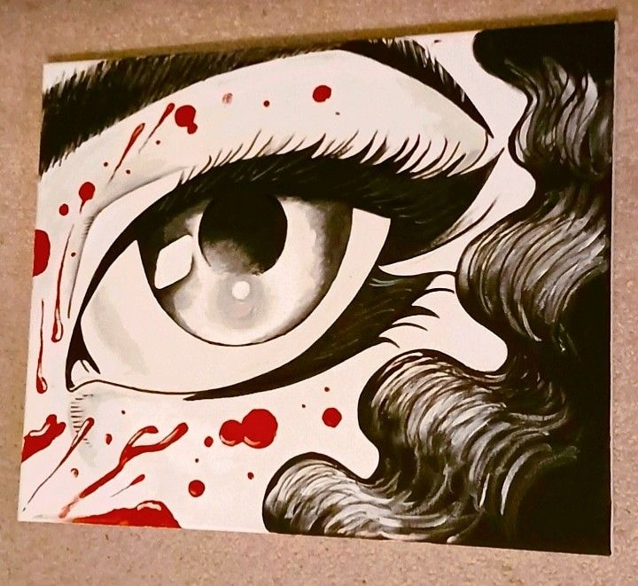 Hand Painted One Of A Kibd Original Art Artwork On Canvas