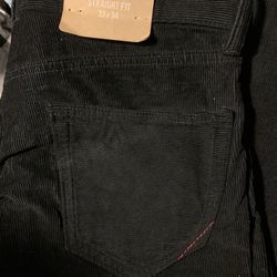 Black corduroy pants 33 Waist 34 Length 