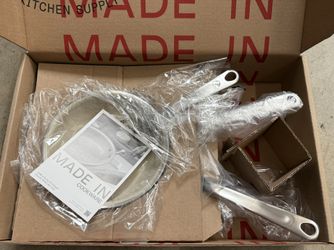 Made In Cookware - 3-Piece (Includes 8",10",12") Ceramic Non Stick Frying Pan Set (Stainless Handle) - 5-Ply Stainless Clad with Stay-Cool Handle - Pr