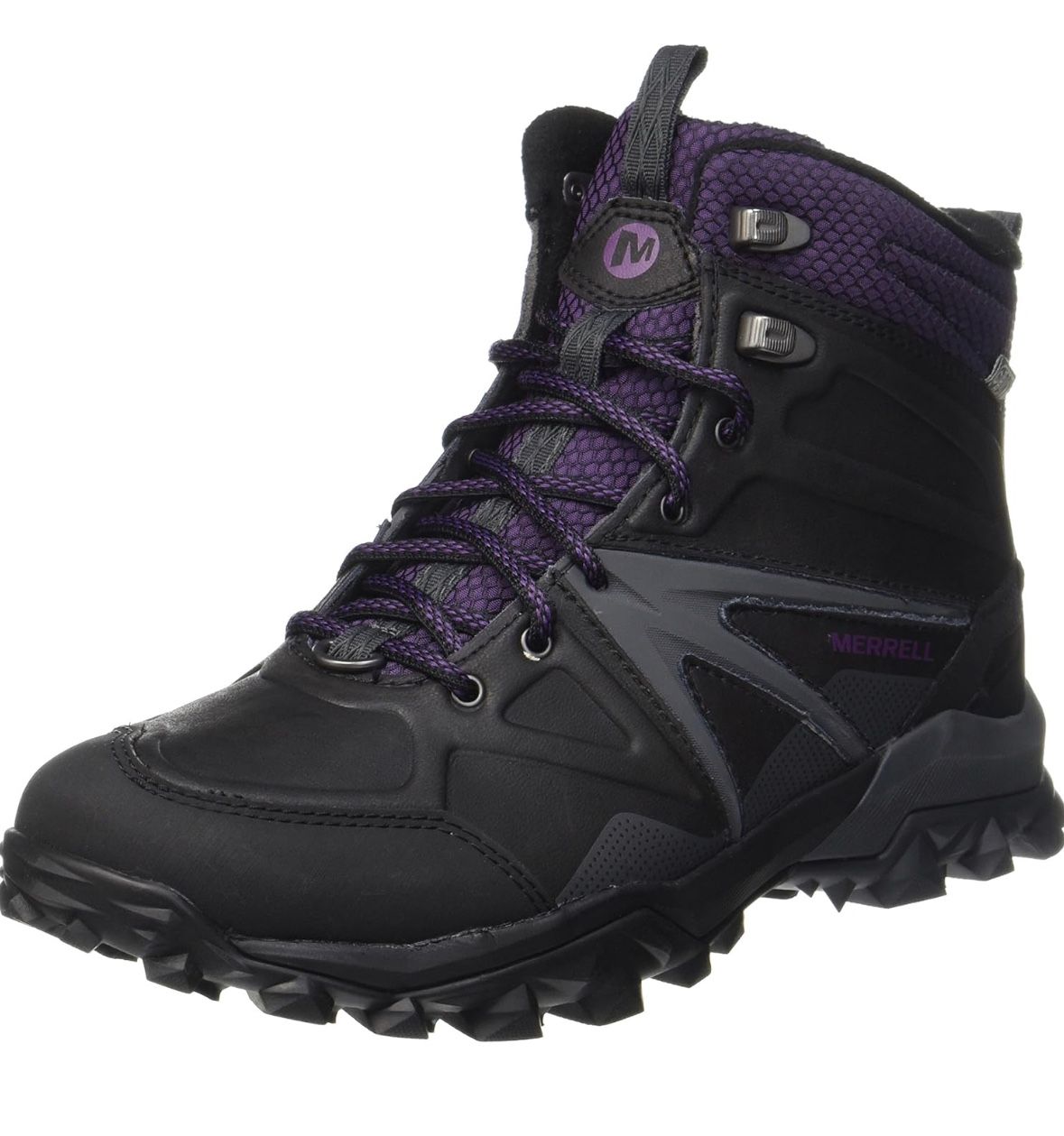 Merrell Women's Capra Glacial Ice+ Mid Waterproof High Rise Winter Hiking Boots Black