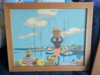 Vintage Framed Caribbean Art