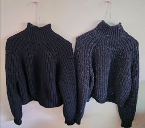 3 H&M Cropped Turtle Neck Long Sleeve Sweater