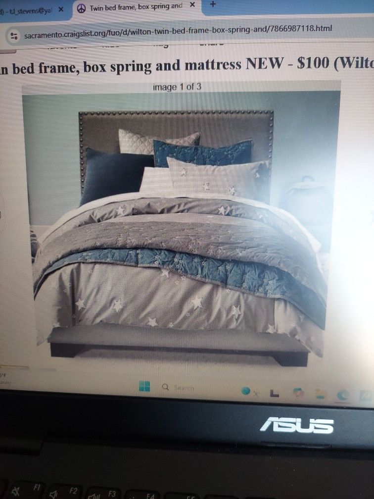 Twin Bed Frame, Box Spring And Mattress NEW