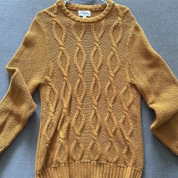 Mustard Cable Sweater Goodfellow & Co. size small.