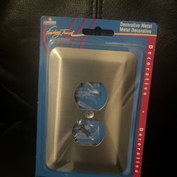 Leviton Metal Wall Plate Stainless Steel Finish 