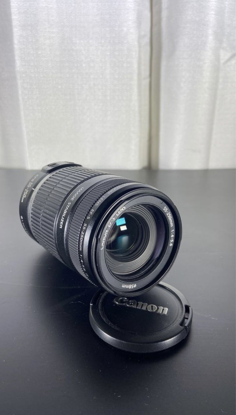 Canon dlsr lens 55-250mm 1:4-5.6
