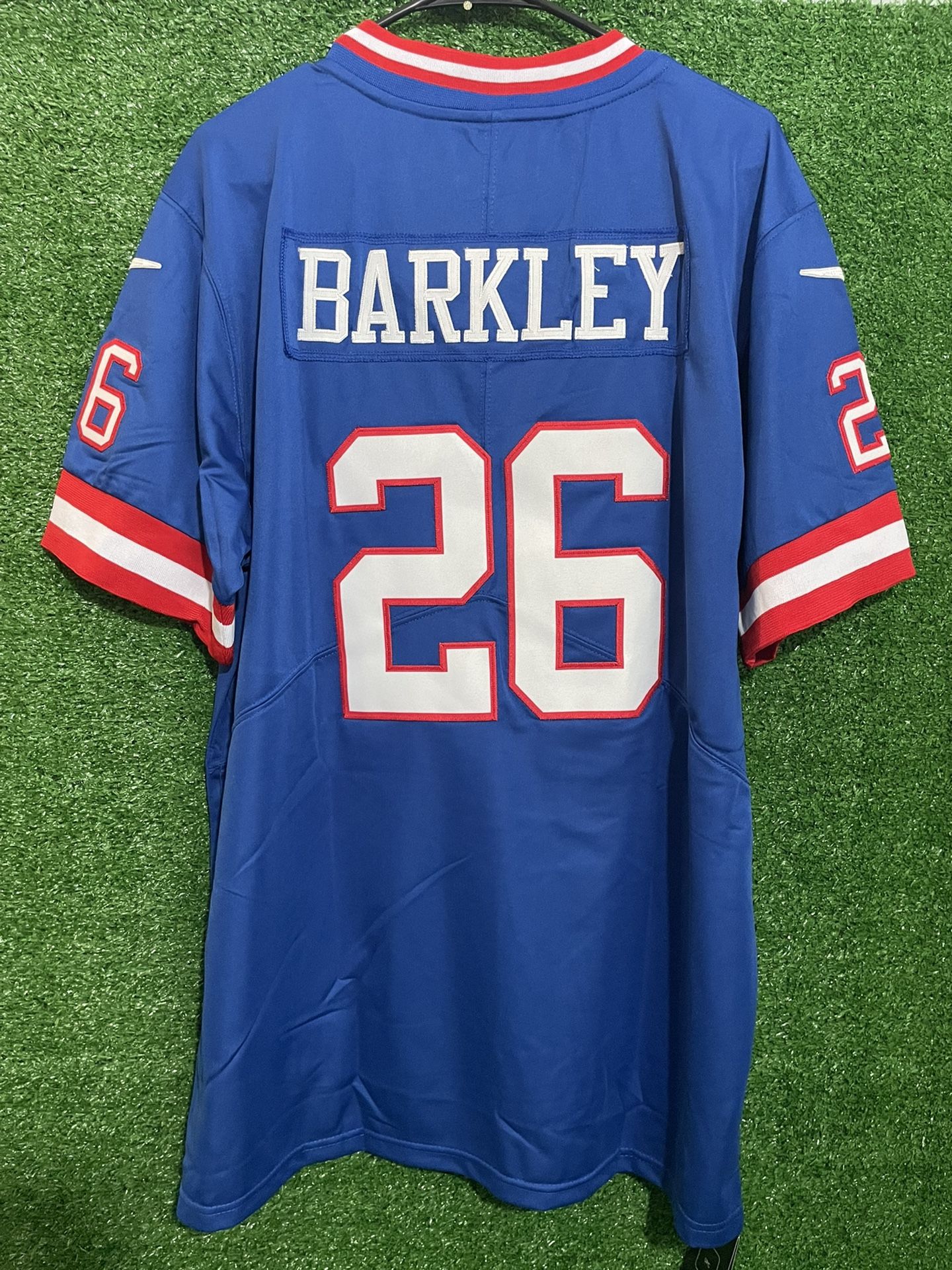 SAQUON BARLEY NEW YORK GIANTS NIKE JERSEY BRAND NEW WITH TAGS SIZES MEDIUM  AND XL AVAILABLE for Sale in East Rutherford, NJ - OfferUp