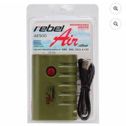 RebelFIN Pocket sized Rechargeable 18 Hour Army Green Foam Bucket Aerator with powerful LED Light to aerate up to 6 Gallons of freshwater minnows.