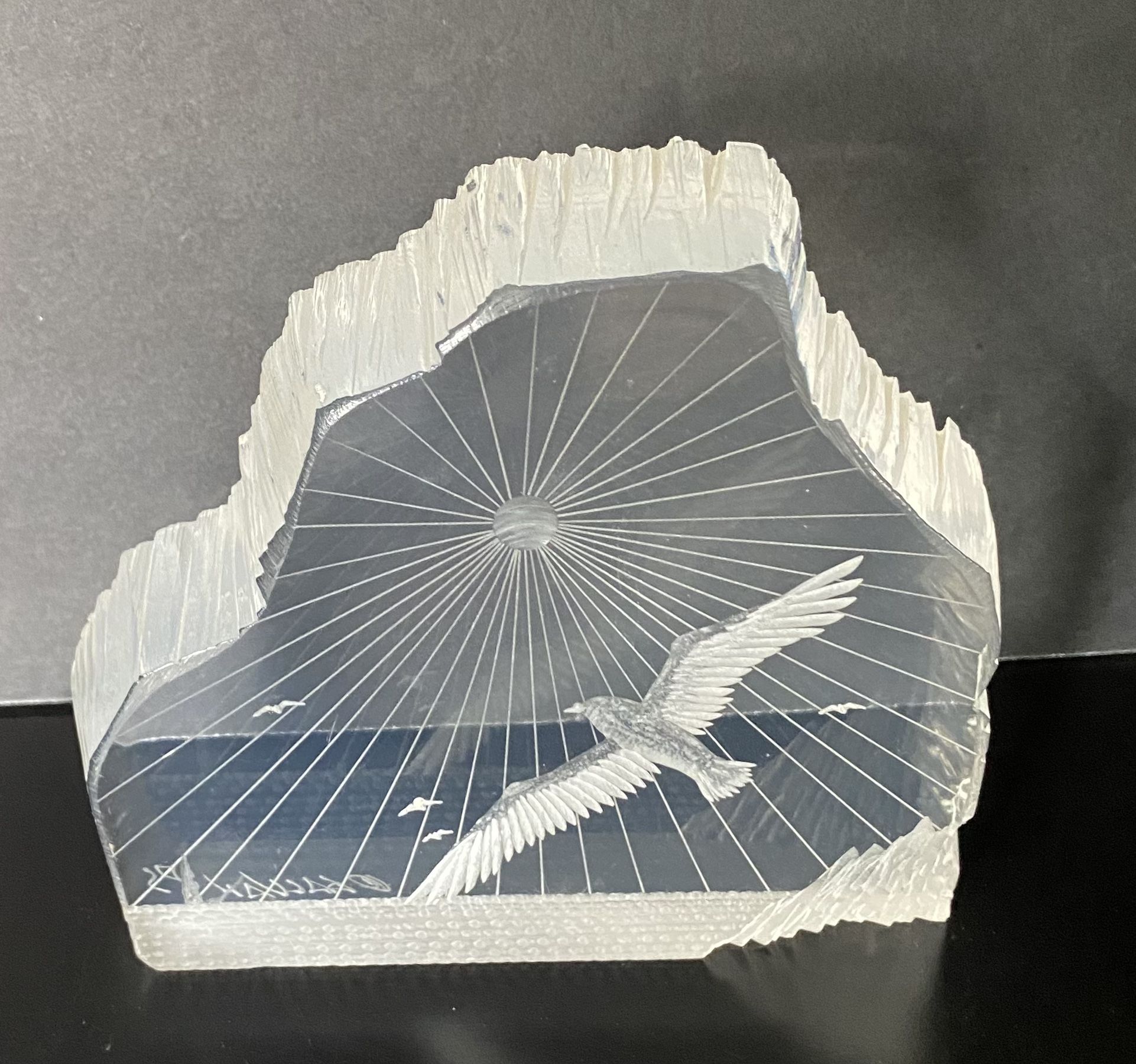 Acrylic  Glass Laser Art Paperweight 