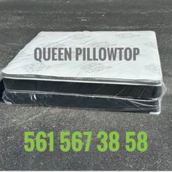 NEW Mattress Queen Size Pillowtop With Box Spring // Offer  🚚