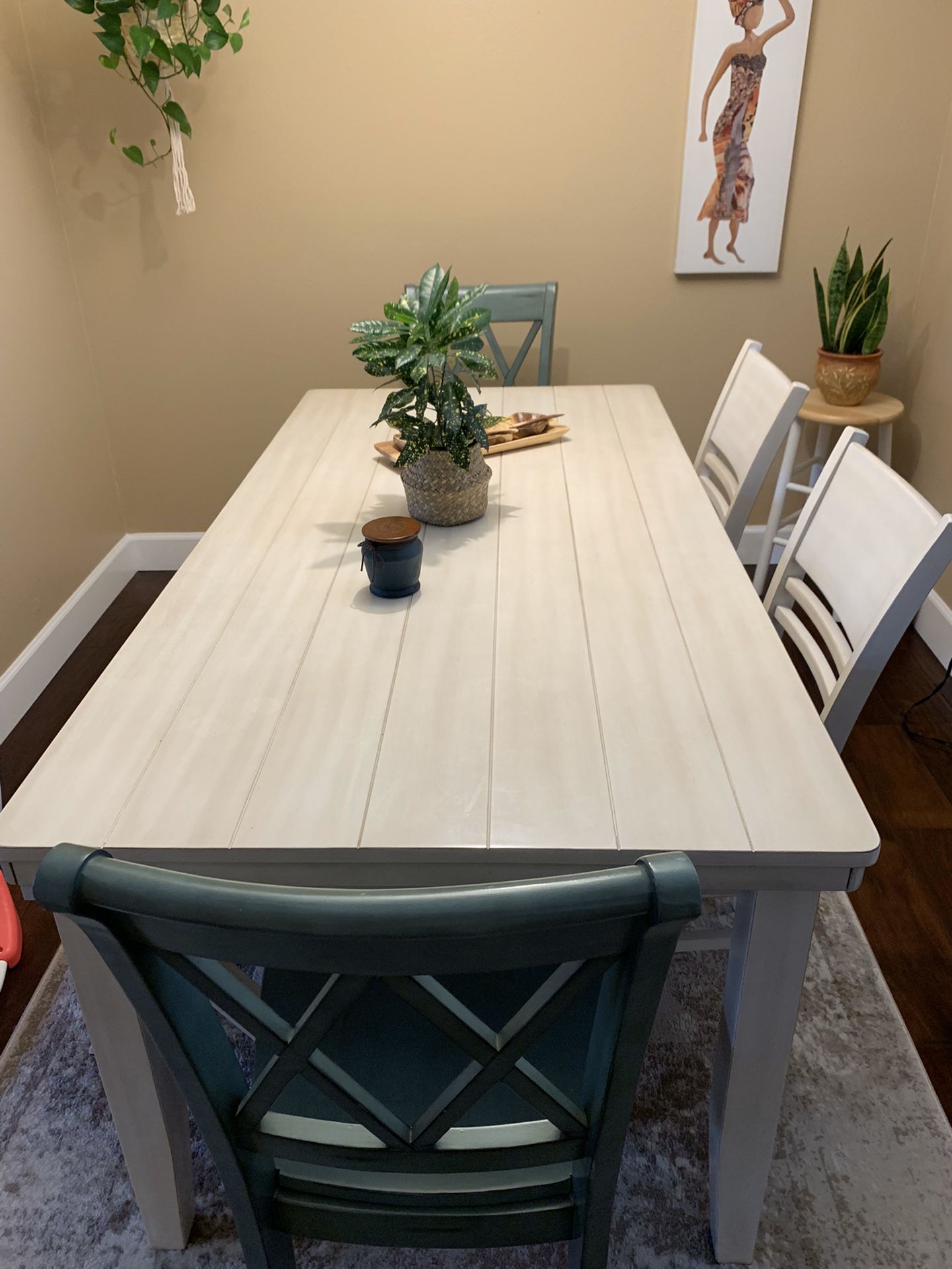 6 piece wooden dining table