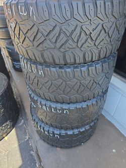 4 used 33/12.50R20LT Sailun Teramax RT Tires