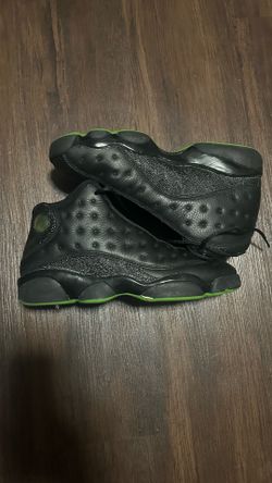 green and black jordans (beat up)