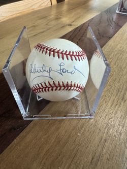 Autographed Baseball by Whitey Ford HOF