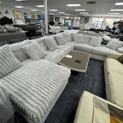 Corduroy Gray Sectional