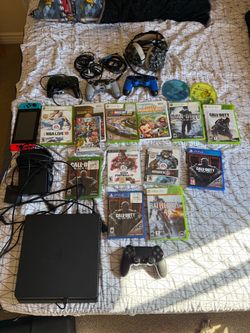 PS4 Slim + Nintendo Switch + Games, Controllers & Accessories – $350 OBO