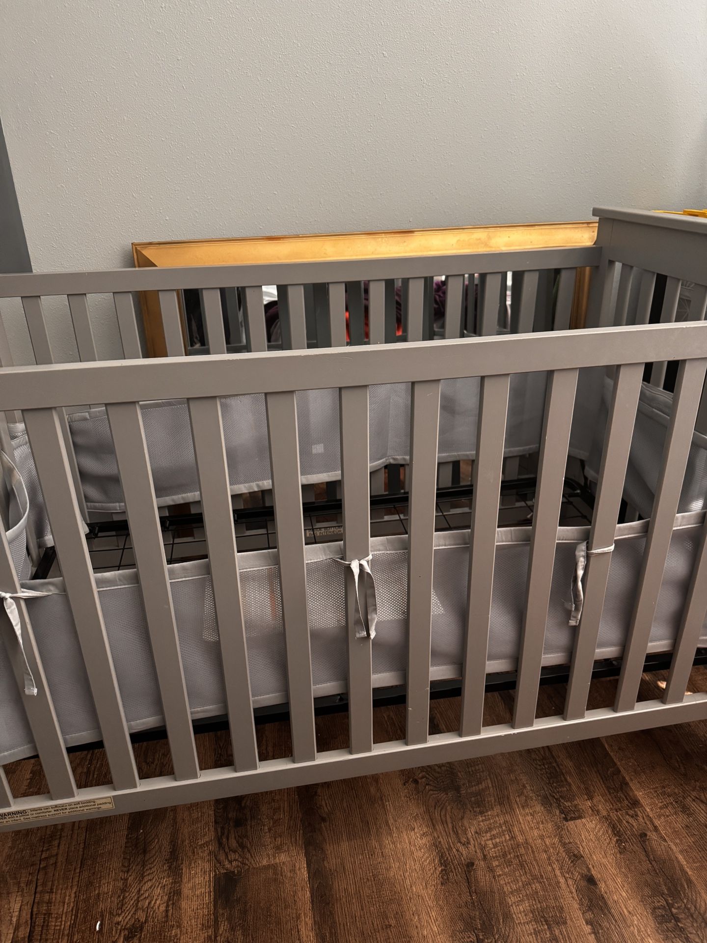 Grey Baby Crib