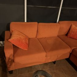 L-Shape Modular Sectional Sofa with Ottoman