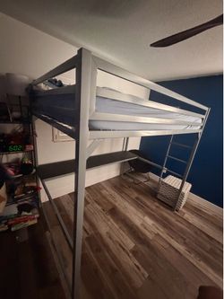 Full Size Loft Bed w/desk