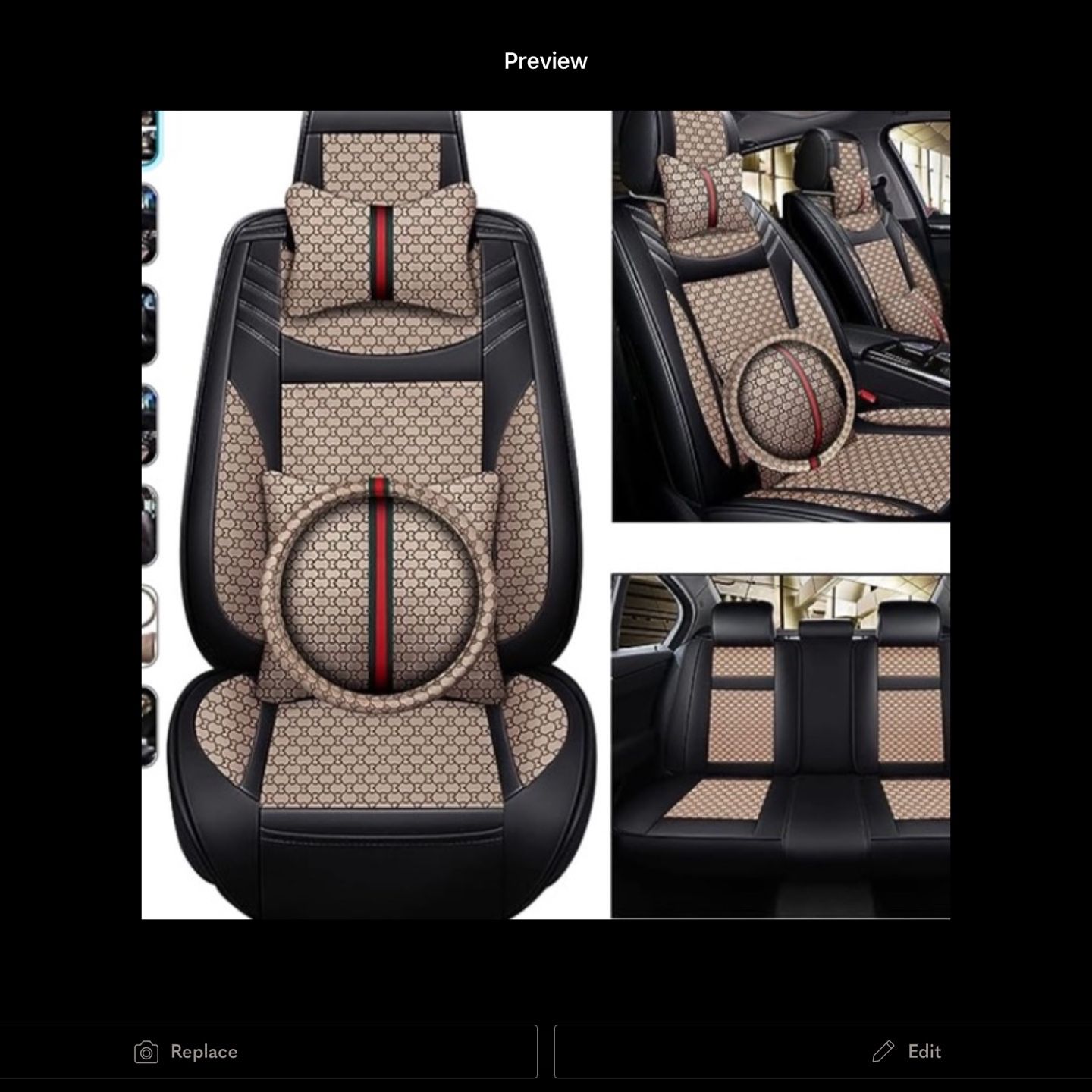 Gucci Chanel Lv Car Seat Cover Auto Accessories Others On Carou