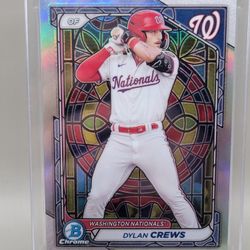 2024 Bowman Chrome Dylan Crews Etched In Glass SP