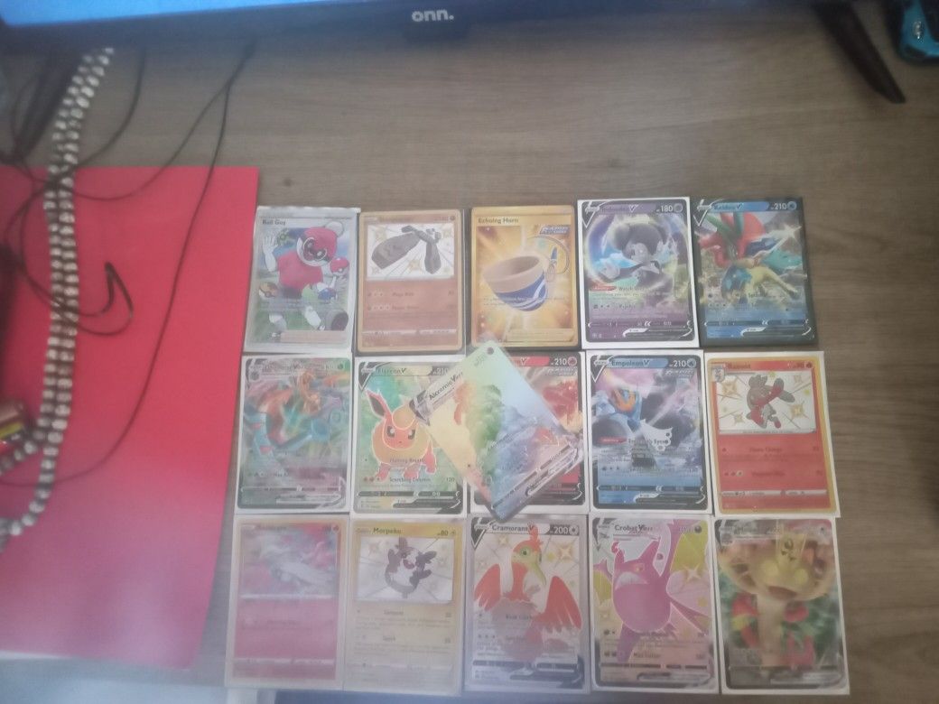 16 Pokemon Cards V's,Full Art Trainer And Card,Vmax One Rainbow 