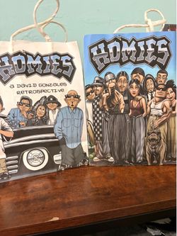 Vintage Homies Gift Bags Y2K Chicano Cartoon Art Paper Bags Rare Collectibles