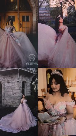 Quince dress made by Oscar Felix