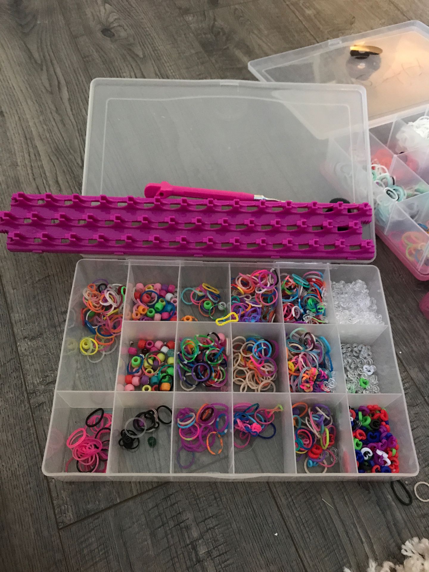 Rainbow loom bands and loom