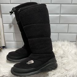 The North Face Heat Seeker Boots Womens Size 8 Black Fleece 200 Gram Insulation