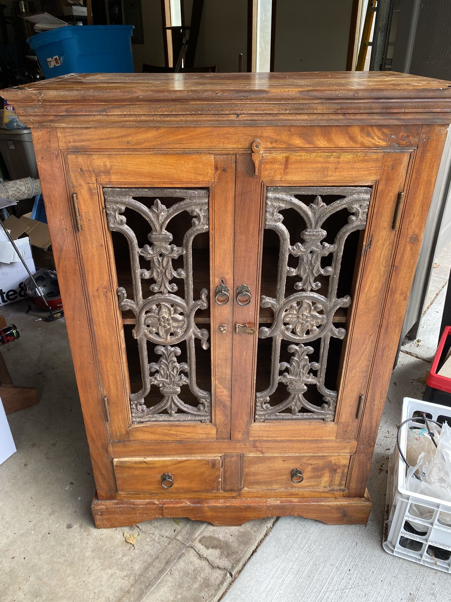 Antique China Cabinet Cupboard