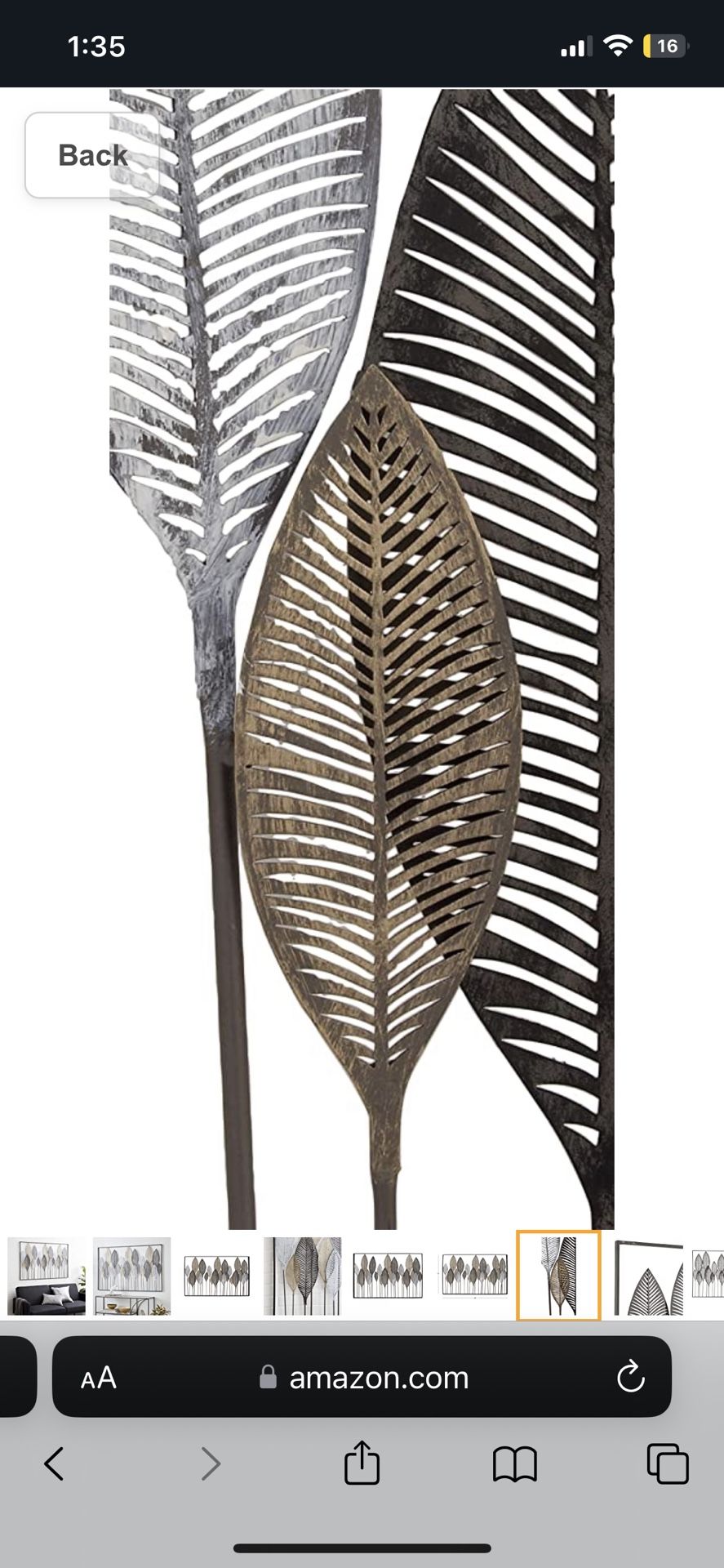 Metal Leaf Wall Decor