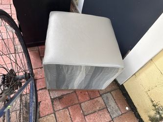 Grey Cube Ottoman - Free