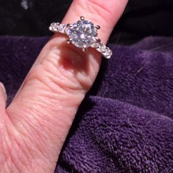 3 Carat Moissanite Engagement Ring