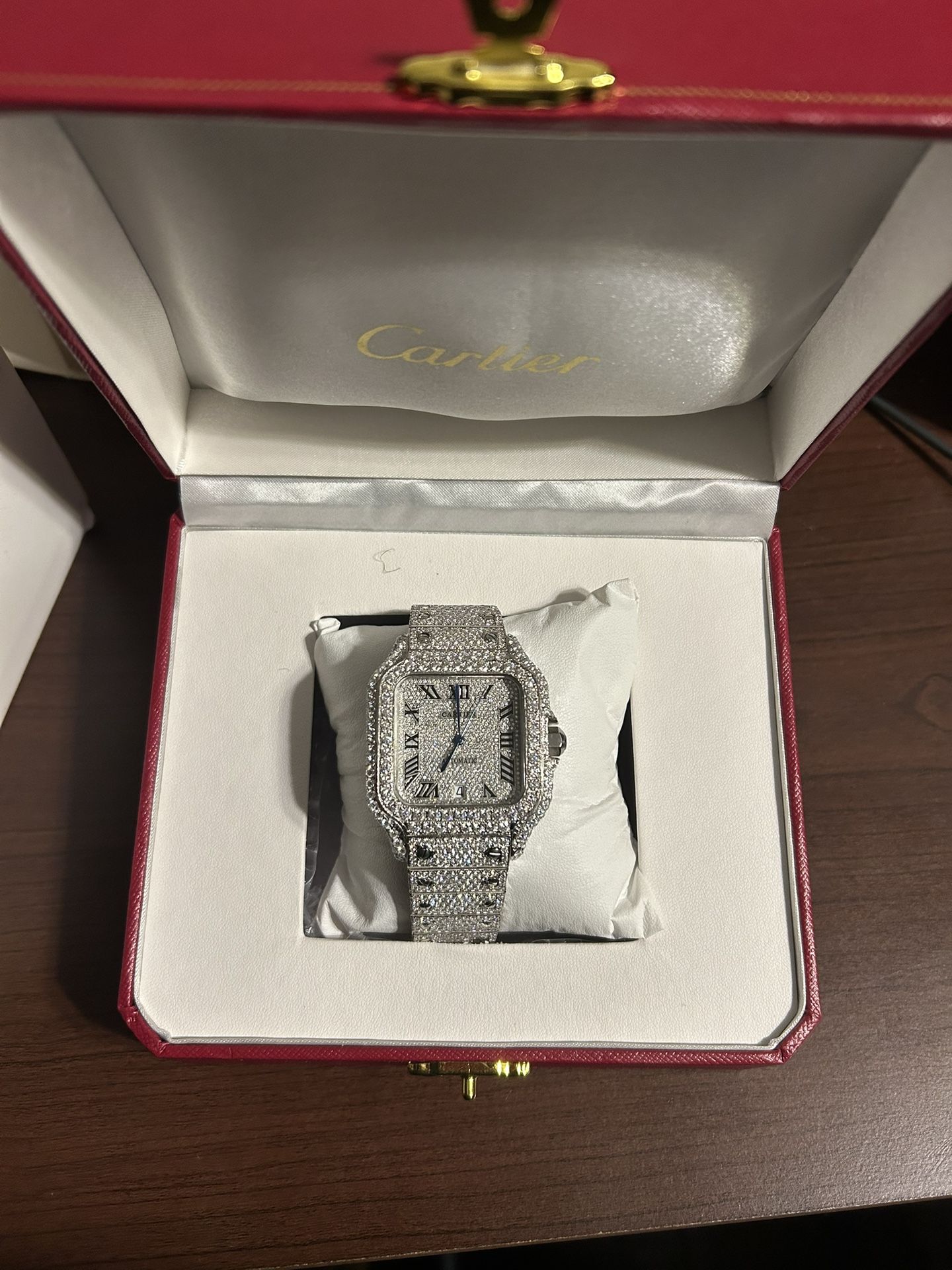 Vvs iced out bussdown Moissanite watch