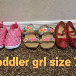 Toddler girl size 7 shoes