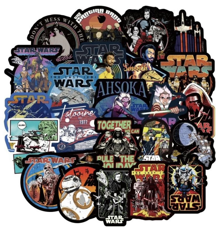 100 Pack Star Wars Vinyl Stickers Car Laptop Skateboard Luggage Graffiti Decal