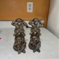 3 Wise Monkeys 8” Tall