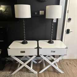 2 White Night stands W/ Drawers! 
